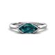 1 - Shireen 1.36 ct Marquise Shape London Blue Topaz (10 x 5 mm) Women V Prong Solitaire Engagement Ring 