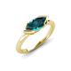 4 - Shireen 1.36 ct Marquise Shape London Blue Topaz (10 x 5 mm) Women V Prong Solitaire Engagement Ring 