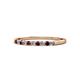 2 - Clara 2.00 mm Red Garnet and Diamond 10 Stone Wedding Band 