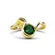 1 - Nerida 1.30 ctw Cushion Shape Created Emerald & Princess Shape Created Yellow Sapphire Women Toi Et Moi Wave Engagement Ring 