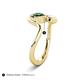 5 - Nerida 1.17 ctw Cushion Shape Created Emerald & Princess Shape Citrine Women Toi Et Moi Wave Engagement Ring 