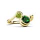 3 - Nerida 1.20 ctw Cushion Shape Created Emerald & Princess Shape Peridot Women Toi Et Moi Wave Engagement Ring 