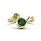 1 - Nerida 1.20 ctw Cushion Shape Created Emerald & Princess Shape Peridot Women Toi Et Moi Wave Engagement Ring 