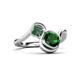 3 - Nerida 1.25 ctw Cushion Shape Created Emerald & Princess Shape Created Alexandrite Women Toi Et Moi Wave Engagement Ring 