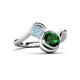 3 - Nerida 1.17 ctw Cushion Shape Created Emerald & Princess Shape Aquamarine Women Toi Et Moi Wave Engagement Ring 