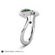 5 - Nerida 1.17 ctw Cushion Shape Created Emerald & Princess Shape Green Garnet Women Toi Et Moi Wave Engagement Ring 