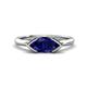 1 - Shireen 1.40 ct Marquise Shape Created Blue Sapphire (10 x 5 mm) Women V Prong Solitaire Engagement Ring 