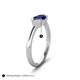 6 - Shireen 1.40 ct Marquise Shape Created Blue Sapphire (10 x 5 mm) Women V Prong Solitaire Engagement Ring 