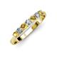 2 - Reina 3.00 mm Citrine and Diamond 7 Stone Wedding Band 
