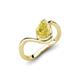 5 - Oceara 1.60 ct Pear Shape Created Yellow Sapphire Women Wave Solitaire Engagement Ring 