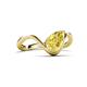 6 - Oceara 1.60 ct Pear Shape Created Yellow Sapphire Women Wave Solitaire Engagement Ring 