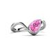 6 - Oceara 1.50 ct Pear Shape Created Pink Sapphire Women Wave Solitaire Engagement Ring 