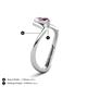 7 - Oceara 1.50 ct Pear Shape Created Pink Sapphire Women Wave Solitaire Engagement Ring 