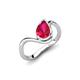 5 - Oceara 1.65 ct Pear Shape Ruby Women Wave Solitaire Engagement Ring 