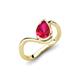 5 - Oceara 1.65 ct Pear Shape Ruby Women Wave Solitaire Engagement Ring 