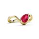 6 - Oceara 1.65 ct Pear Shape Ruby Women Wave Solitaire Engagement Ring 