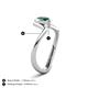 7 - Oceara 1.00 ct Pear Shape Emerald Women Wave Solitaire Engagement Ring 