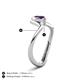 7 - Oceara 0.95 ct Pear Shape Amethyst Women Wave Solitaire Engagement Ring 