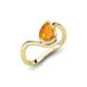 5 - Oceara 0.79 ct Pear Shape Citrine Women Wave Solitaire Engagement Ring 