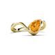 6 - Oceara 0.79 ct Pear Shape Citrine Women Wave Solitaire Engagement Ring 