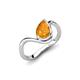 5 - Oceara 0.79 ct Pear Shape Citrine Women Wave Solitaire Engagement Ring 