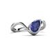 6 - Oceara 0.68 ct Pear Shape Iolite Women Wave Solitaire Engagement Ring 