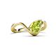 6 - Oceara 0.95 ct Pear Shape Peridot Women Wave Solitaire Engagement Ring 