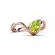 6 - Oceara 0.95 ct Pear Shape Peridot Women Wave Solitaire Engagement Ring 