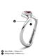 7 - Oceara 0.80 ct Pear Shape Pink Tourmaline Women Wave Solitaire Engagement Ring 