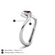 7 - Oceara 1.10 ct Pear Shape Red Garnet Women Wave Solitaire Engagement Ring 