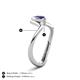 7 - Oceara 1.40 ct Pear Shape Tanzanite Women Wave Solitaire Engagement Ring 