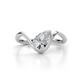 1 - Oceara 1.00 ct GIA Certified Pear Shape Natural Diamond Women Wave Solitaire Engagement Ring 