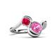 3 - Nerida 1.57 ctw Cushion Shape Created Pink Sapphire & Princess Shape Created Ruby Women Toi Et Moi Wave Engagement Ring 