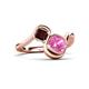 3 - Nerida 1.60 ctw Cushion Shape Created Pink Sapphire & Princess Shape Red Garnet Women Toi Et Moi Wave Engagement Ring 