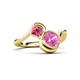 3 - Nerida 1.57 ctw Cushion Shape Created Pink Sapphire & Princess Shape Pink Tourmaline Women Toi Et Moi Wave Engagement Ring 