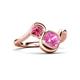 3 - Nerida 1.57 ctw Cushion Shape Created Pink Sapphire & Princess Shape Pink Tourmaline Women Toi Et Moi Wave Engagement Ring 