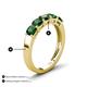 5 - Wendy 1.50 ctw (4.00 mm) Cushion Shape Created Emerald Side Gallery 5 Stone Wedding Band 