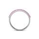 4 - Iskra 0.28 ctw Pink Sapphire Round (1.50 mm) 18 Stone Wedding Band 