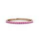 1 - Iskra 0.28 ctw Pink Sapphire Round (1.50 mm) 18 Stone Wedding Band 