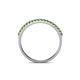 4 - Iskra 0.28 ctw Green Garnet Round (1.50 mm) 18 Stone Wedding Band 