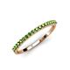 2 - Iskra 0.28 ctw Green Garnet Round (1.50 mm) 18 Stone Wedding Band 