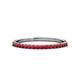 1 - Iskra 0.28 ctw Red Garnet Round (1.50 mm) 18 Stone Wedding Band 