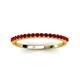 3 - Iskra 0.28 ctw Red Garnet Round (1.50 mm) 18 Stone Wedding Band 
