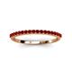 3 - Iskra 0.28 ctw Red Garnet Round (1.50 mm) 18 Stone Wedding Band 
