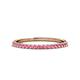 1 - Iskra 0.23 ctw Pink Tourmaline Round (1.50 mm) 18 Stone Wedding Band 