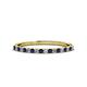 1 - Iskra 1.50 mm Round Blue Sapphire and Lab Grown Diamond 18 Stone Wedding Band 