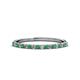 1 - Iskra 1.50 mm Round Emerald and Lab Grown Diamond 18 Stone Wedding Band 