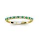 4 - Iskra 1.50 mm Round Emerald and Lab Grown Diamond 18 Stone Wedding Band 