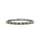 1 - Iskra 1.50 mm Round Green Garnet and Lab Grown Diamond 18 Stone Wedding Band 