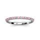 4 - Iskra 1.50 mm Round Pink Tourmaline and Lab Grown Diamond 18 Stone Wedding Band 